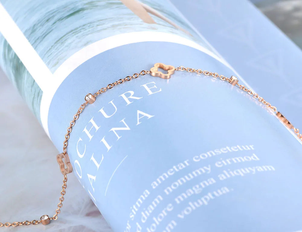 Bracelet de cheville à breloques en cristal