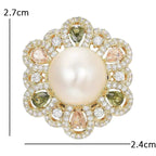 Faux Pearl Flower Brooch – alternate view 3