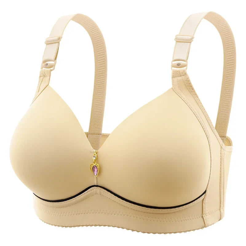 Soutien-gorge confortable sans armatures à bonnets fins pour femmes
