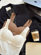 Ice Silk Seamless U-Back Bra with Fixed Cups