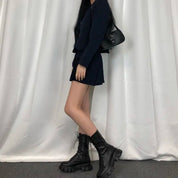 Women's Fleece Lined Lace-up Mid-Calf Boots