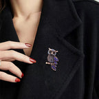 Crystal Owl Brooch – alternate view 3