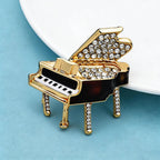Enamel Crystal Piano Brooch – alternate view 2