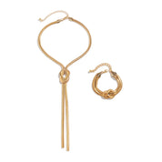 Elegant Snake Chain Necklace & Bracelet Set for Women