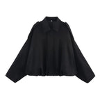 Chic Vintage Women's Bomber Jacket with Turn-Down Collar