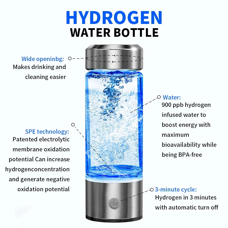 Hydrogen-Rich Water Generator Bottle - Titanium Filter