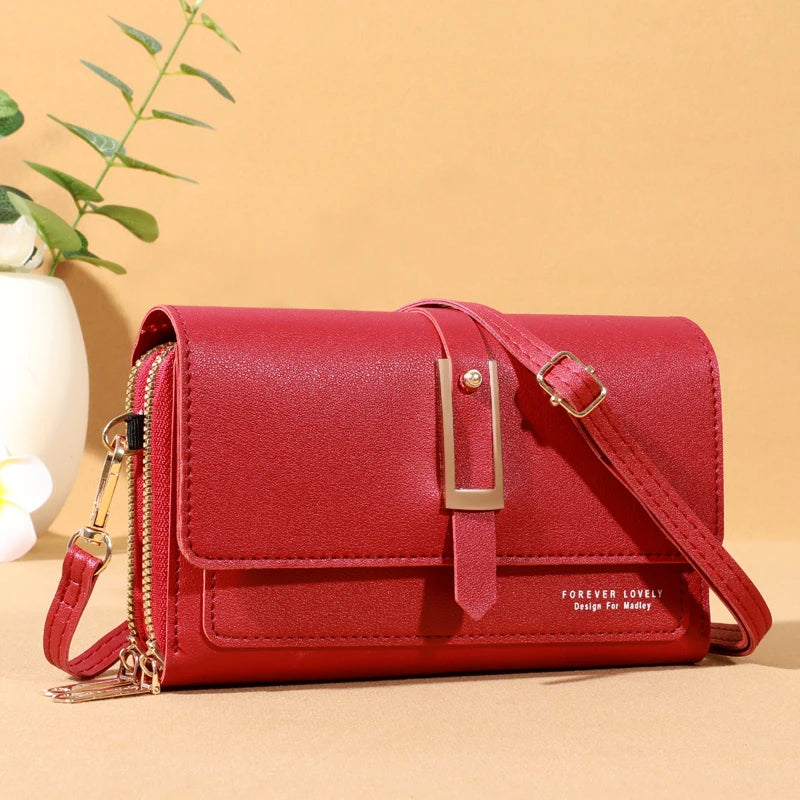 Sac bandoulière élégant pour femme - Porte-cartes et téléphone portable élégant