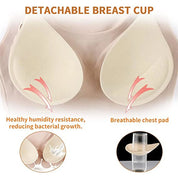 Women's 3-in-1 Bra with Buttons at the Waist for Posture and Shapewear