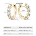 Radiant Moissanite Hoop Earrings - Affordable Luxury