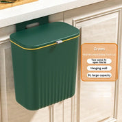 9L Wall Mounted Trash Can with Slide Lid for Kitchen & Bathroom