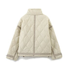 Elegant Stand Collar Women's Cotton Jacket