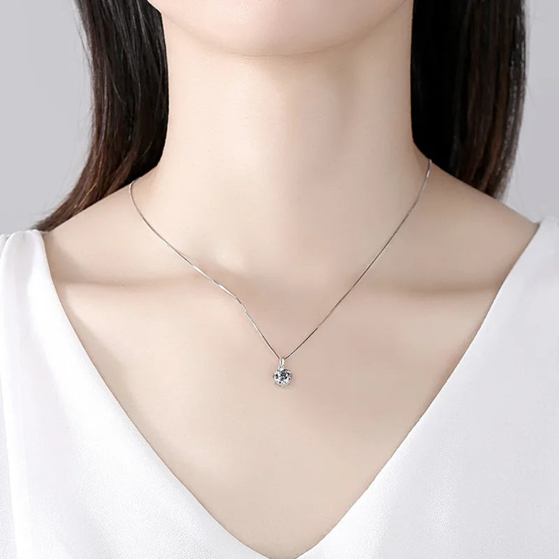Luminous Moissanite Pendant Necklace - Affordable Luxury for Women