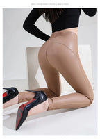 Women's Black Faux Leather Leggings
