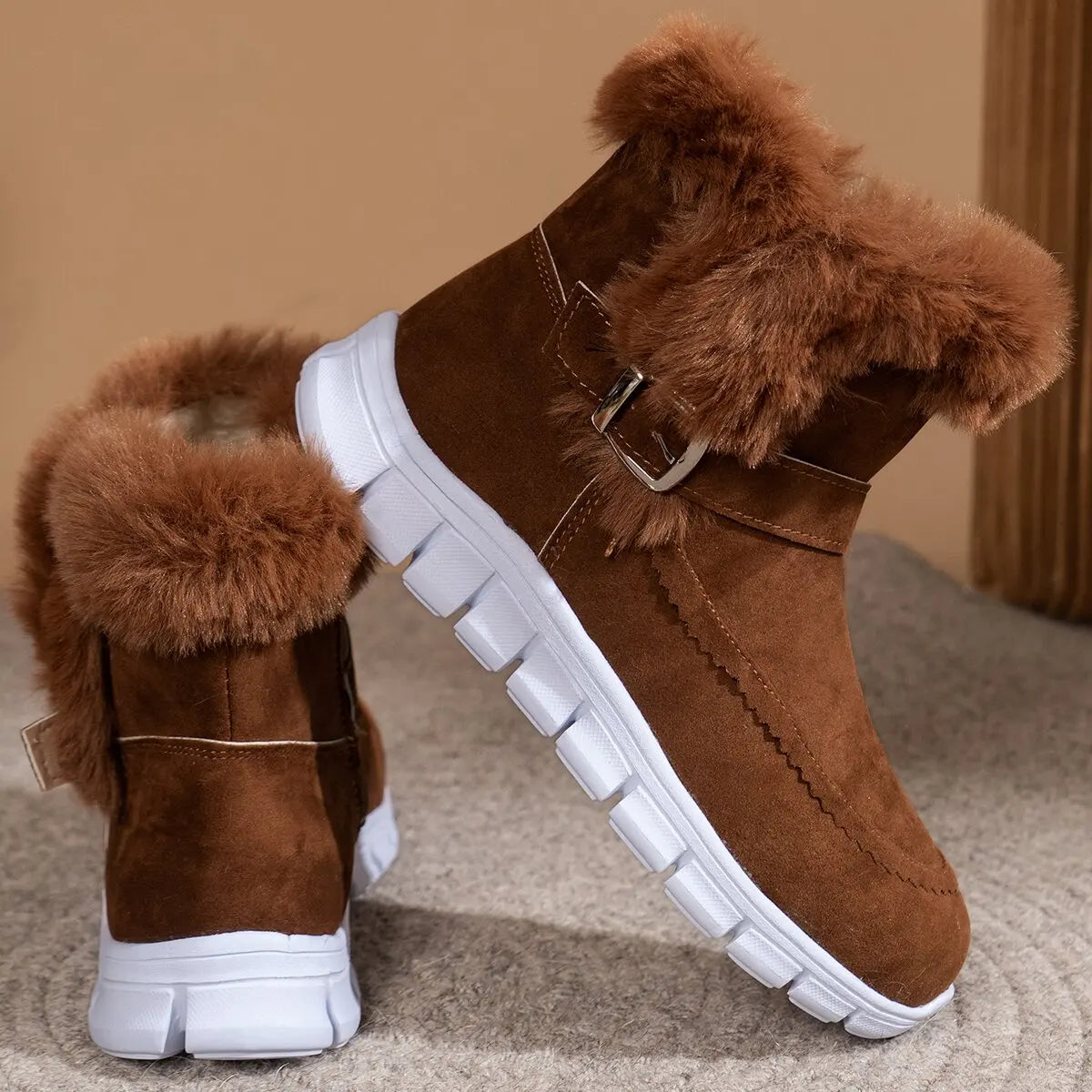 Women's Warm Plush Mid Calf Snow Boots