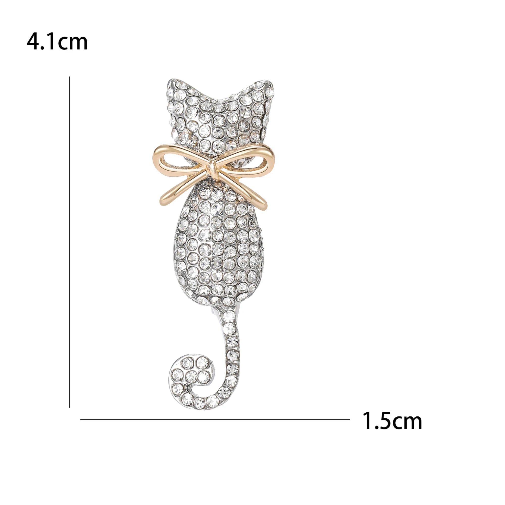 Crystal Cat Brooch – alternate view 3