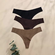 Stylish Solid Ice Silk Seamless Wireless Bra & Underwear Set