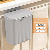 9L Wall Mounted Trash Can with Slide Lid for Kitchen & Bathroom