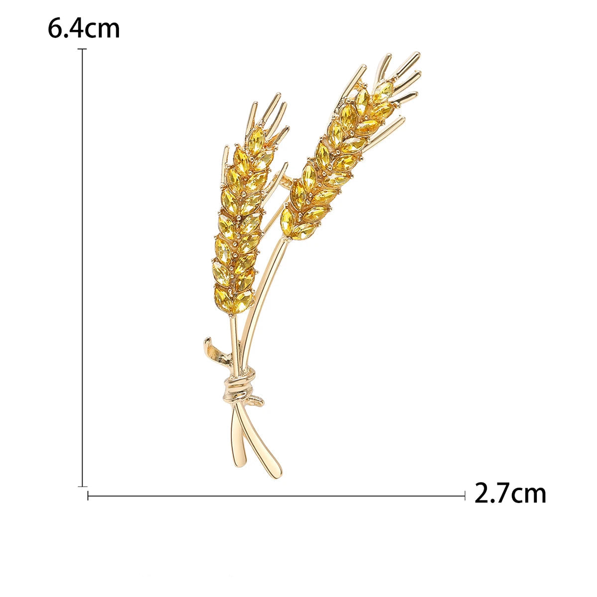 Crystal Wheat Ear Brooch – alternate view 4