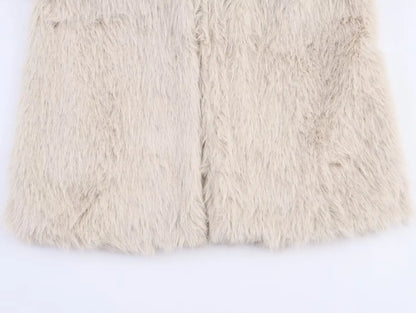 Elegant Faux Fur Long Winter Coat for Women