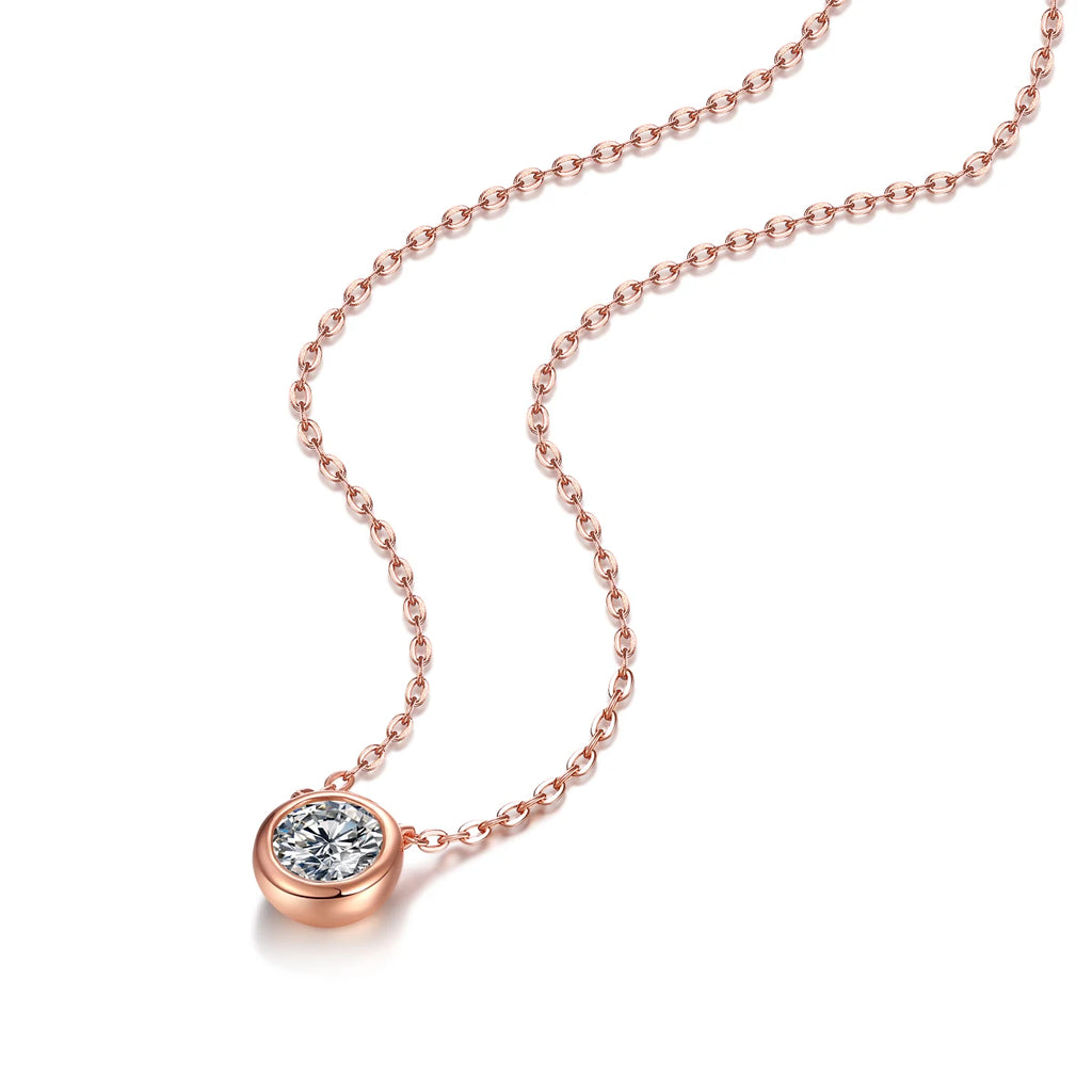 Radiant Moissanite Luxury Necklace - 18k Gold Plated Elegance