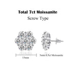 Prachtige Moissanite Bloem Oorbellen - Luxe Glans