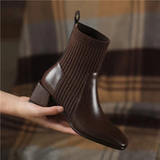 2024 Herbst Winter Gestrickte Kurze Stiefel Frauen