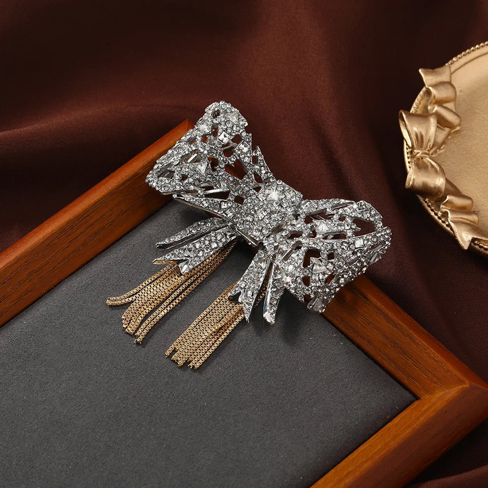 Vintage Tassel Bow Brooch – alternate view 2