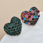 Vintage Crystal Heart Brooch – alternate view 2