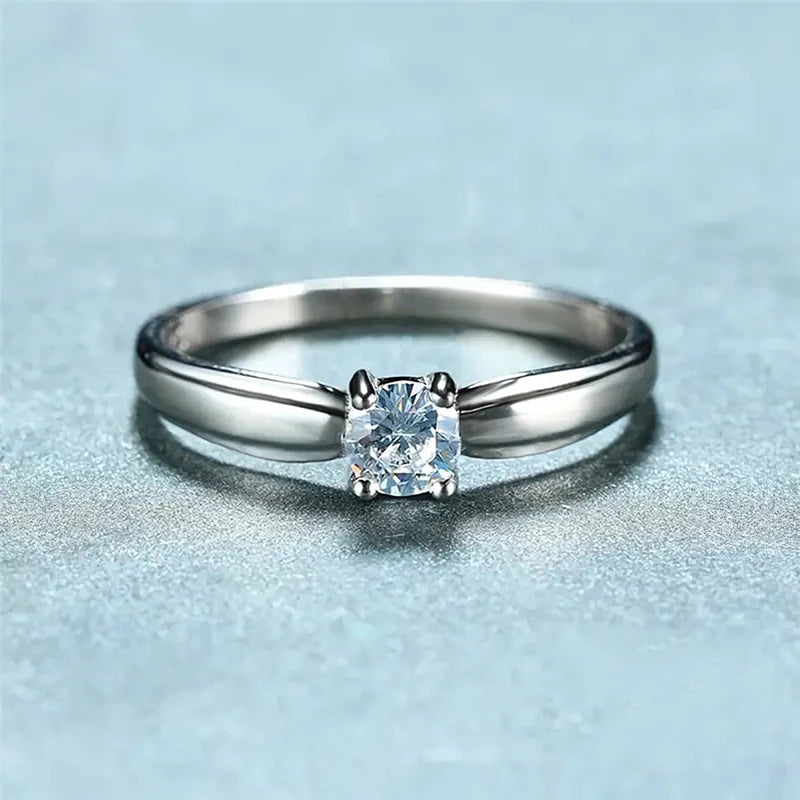 Elegant Cubic Zirconia Engagement Ring for Women