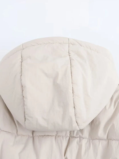 Elegant Women's Hooded Cotton Jacket - Warm & Stylish