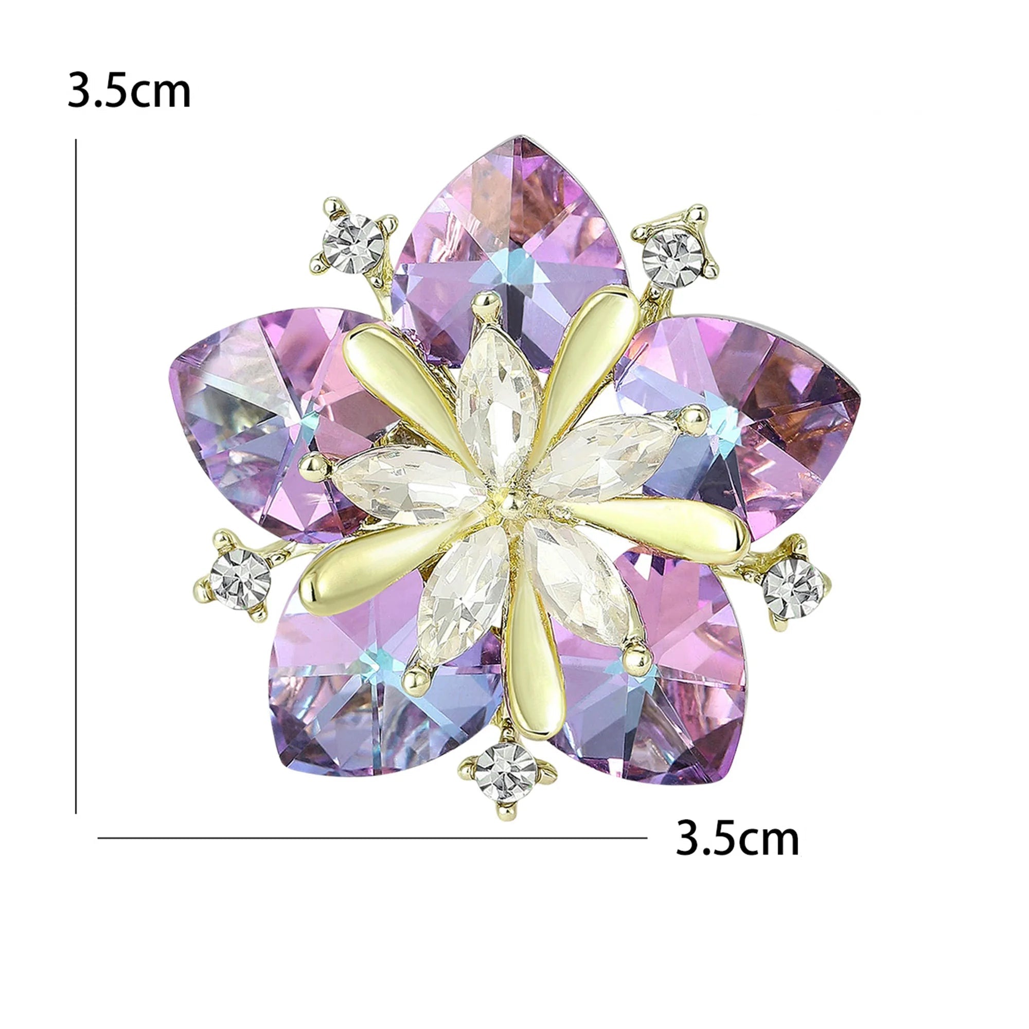 Crystal Flower Brooch – alternate view 3