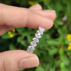 Stralende Moissanite Eternity Band in S925 Zilver