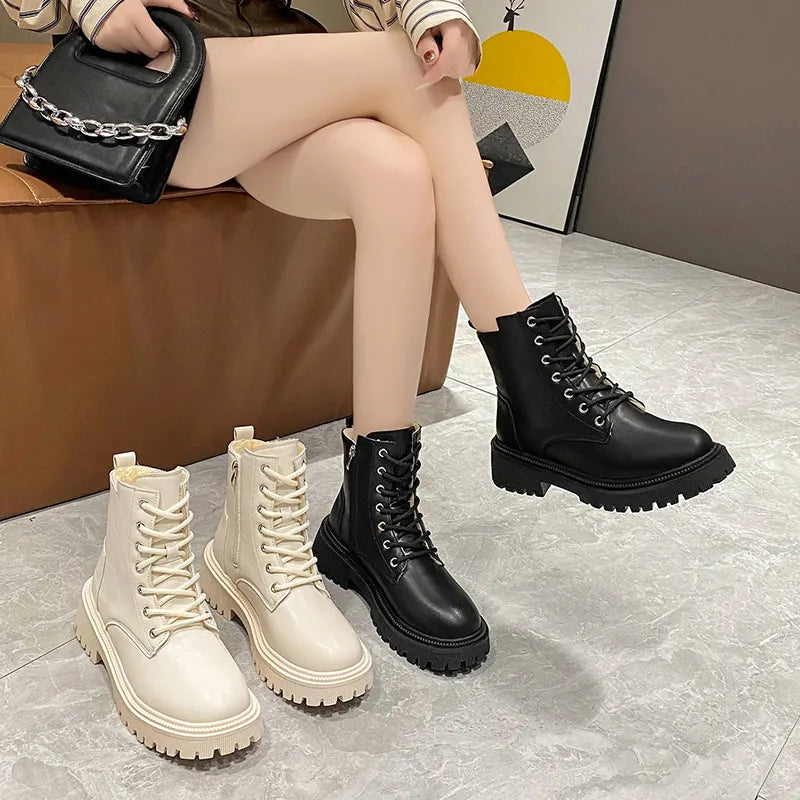 Plush Ankle Boots Women 2024