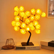 Enchanting LED Rose Leaf Table Lamp - USB Fairy Night Light