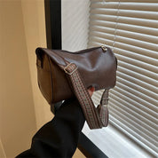 Chic Vintage PU Leather Boston Handbag - Fashion Crossbody