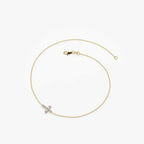 Exquisite 925 Sterling Silver Moissanite Cross Bracelet