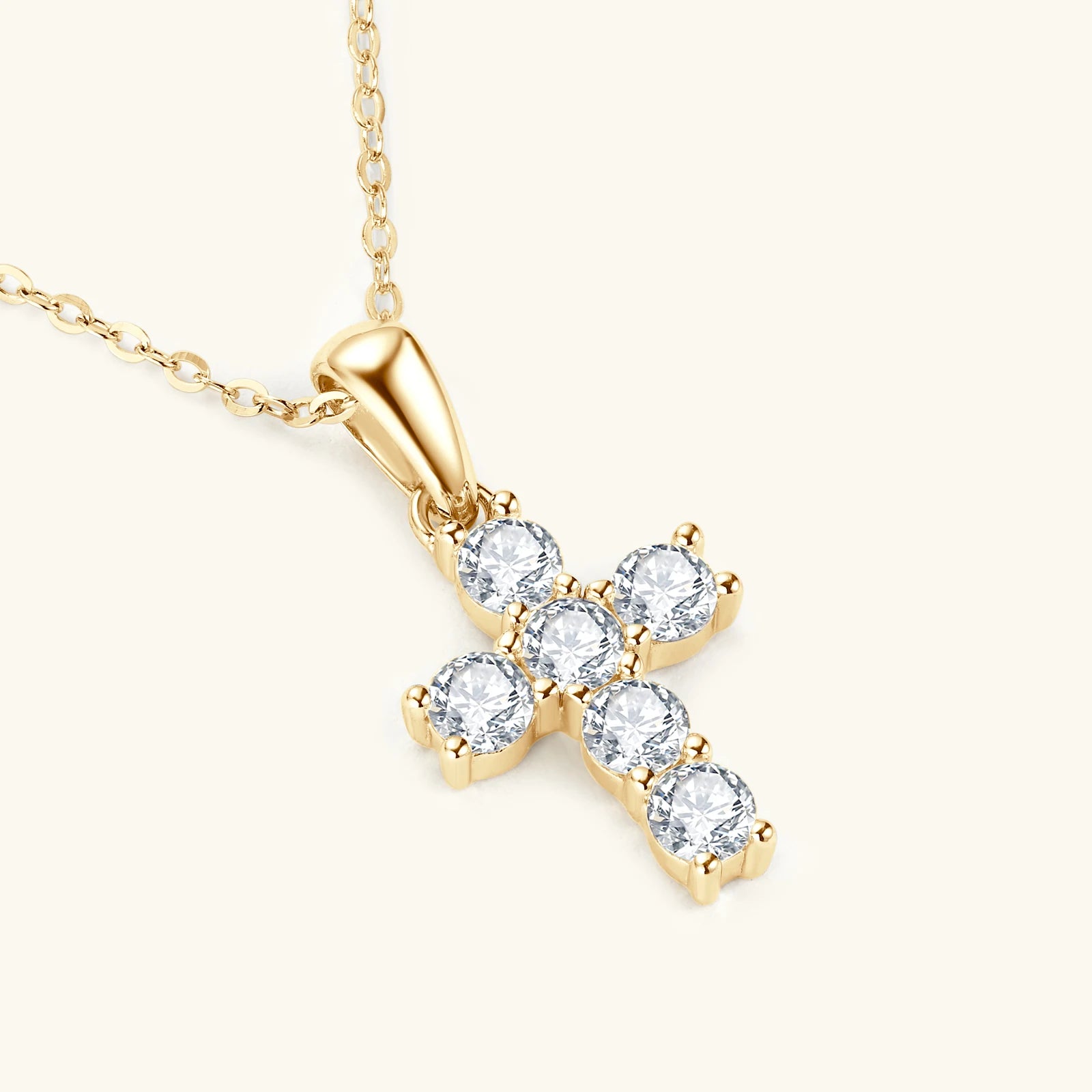Luxurious Moissanite Cross Necklace - Affordable Brilliance