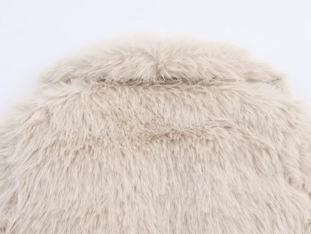 Elegant Faux Fur Long Winter Coat for Women