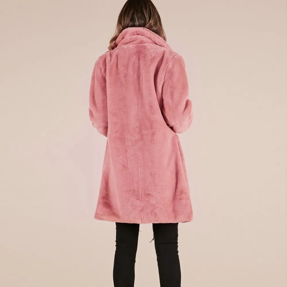 Winter Damen Kunstpelzmantel Hohe Qualität