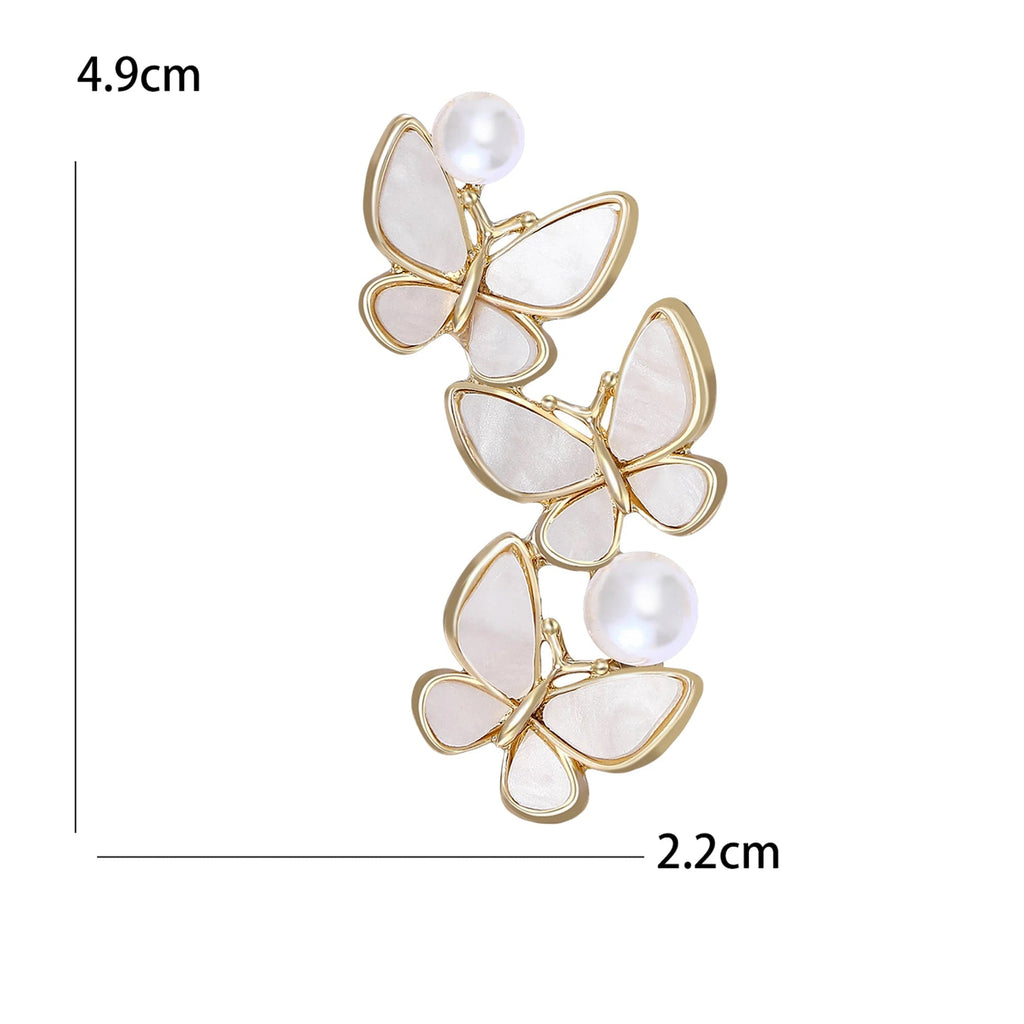 Faux Pearl Butterfly Brooch – alternate view 3