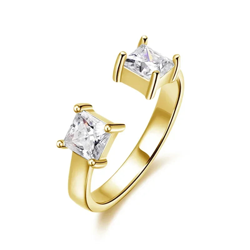 Ivictress Moissanite Luxe Ring - Een Glinsterend Juweel van Elegantie