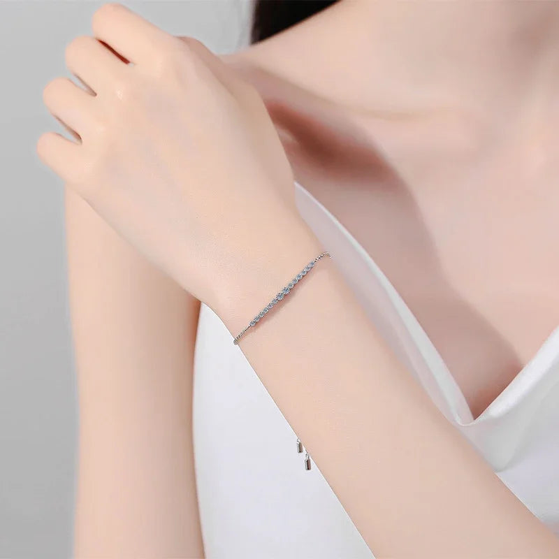 Ivictress Moissanite Elegance Bracelet - Luxury Shine for Women