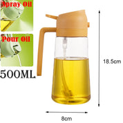 2-in-1 Olive Oil Spray & Pour Dispenser with Ergonomic Handle