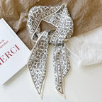 Élodie Satin Ribbon Scarf Set – 4 Pieces