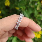 Stralende Moissanite Eternity Band in S925 Zilver