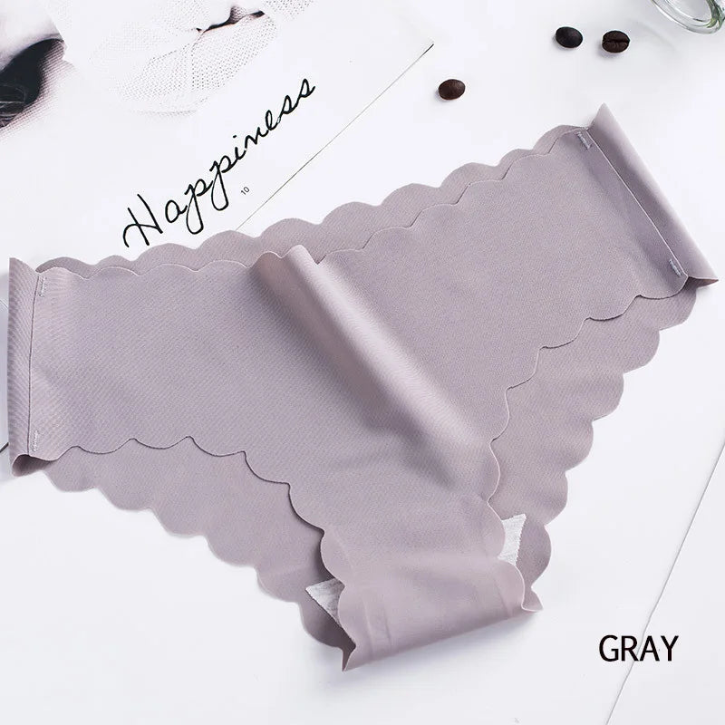Slip en soie taille mi-haute sans coutures pour femme - Doux et confortable