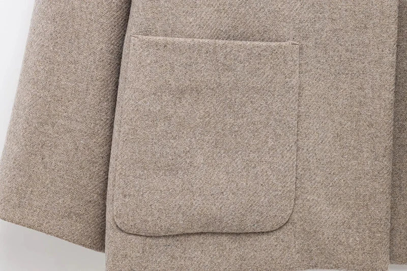 Elegant Women's Scarf Neck Long Sleeve Coat