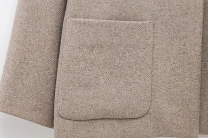Elegant Women's Scarf Neck Long Sleeve Coat