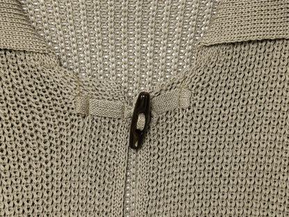 Chic Horn Button Knitted Cardigan for Women