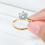 Radiant Moissanite Luxury Ring in 925 Silver & 14K Gold Plated